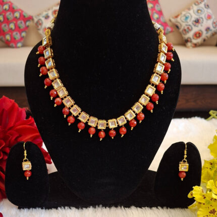 Square Kundan Necklace