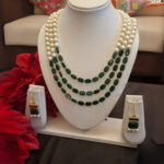 Triple Layered Pearls n Beads Necklace - Image 2