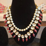 2 Layered Kundan Pearls Necklace