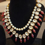 2 Layered Kundan Pearls Necklace - Image 2
