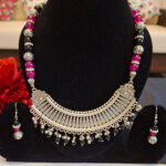 Long Oxidised Pendant Necklace