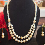 Front Double Layer Pearls Necklace