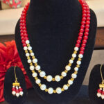 Pearls and Red Beads Necklace - Image 2
