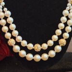 Front Double Layer Pearls Necklace - Image 2